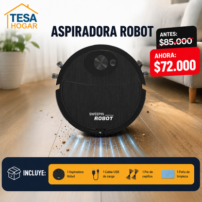 Aspiradora Robot Inteligente 3 en 1 Recargable
